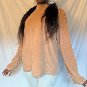 Casual Tan Long Sleeve Women's Tunic